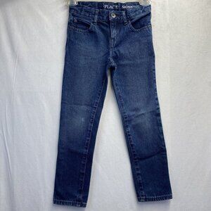 Place Skinny Leg Mid-Rise Denim Jeans Girls Size 6 Blue Adjustable Waist Used